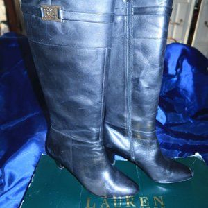Sz. 11 Lauren Ralph Lauren 100% Soft Leather Meranda Knee-Length Boot